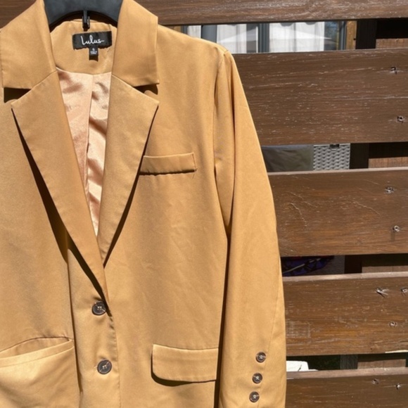 Lulus Oversized Blazer Camel Size Small - Picture 3 of 4